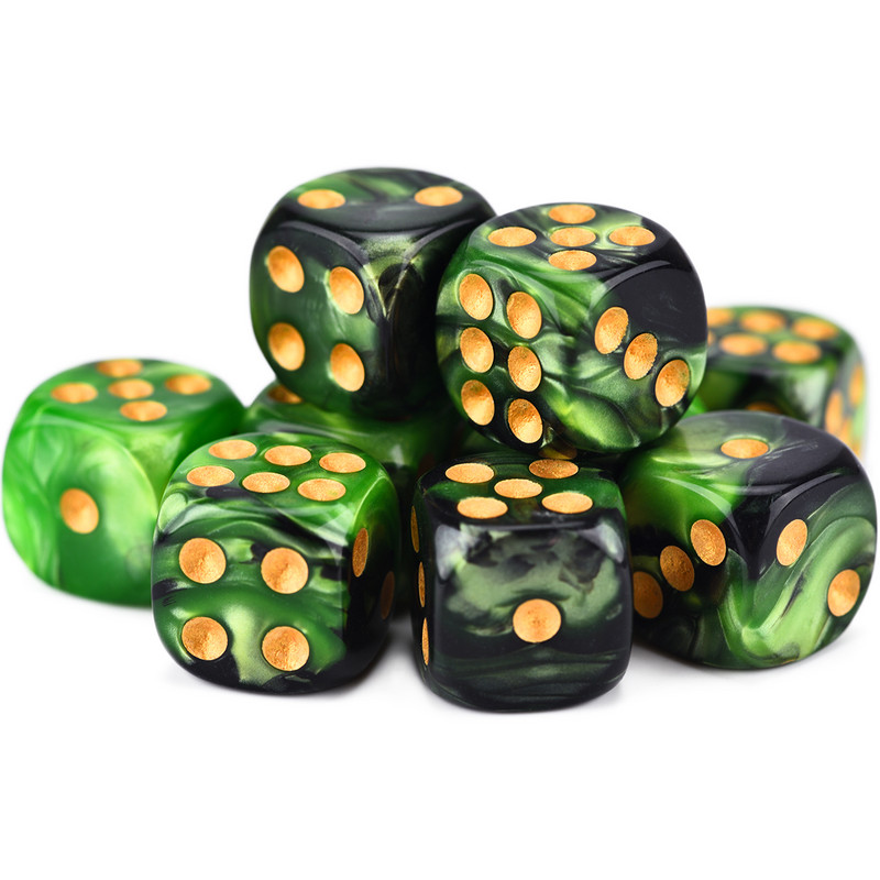 10 tk D6 Vortex täringukomplekt 12 mm ümara nurgaga matriit Shadowrun Champions RPG jaoks