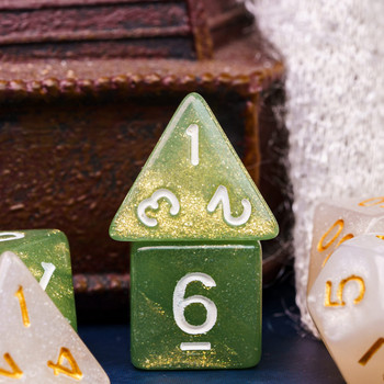 Poludie 7Pcs/Set DND Dice Set D4- D20 Glitter Polyhedral Dice for Role Playing Επιτραπέζια Παιχνίδια D&D WarHammer MTG