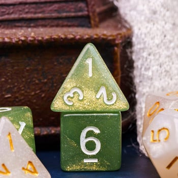 Poludie 7Pcs/Set DND Dice Set D4- D20 Glitter Polyhedral Dice за ролева настолна игра D&D WarHammer MTG Настолни игри