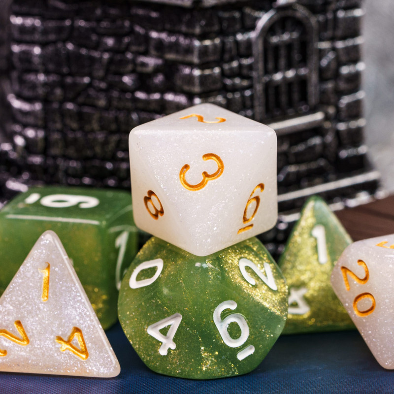 Poludie 7 vnt / rinkinys DND kauliukų rinkinys D4- D20 blizgantis daugiakampis kauliukas, skirtas vaidmenų žaidimams stalo žaidimams D&D WarHammer MTG stalo žaidimai