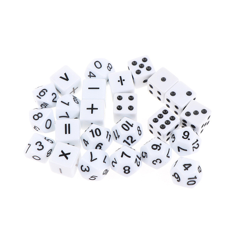 24 τεμ./σετ Συνδυασμός Διδακτικής Ζαριών 16mm Παιδικό Παιχνίδι Μαθηματικών Ζαριών Παζλ διδασκαλίας μαθηματικών