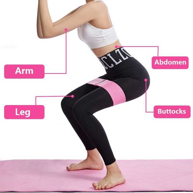 Antrenor de fes, bandă elastică pentru yoga, antrenament, frânghie, exercițiu, Pilates, centură de fitness, inel de șold, bandă de rezistență, centură de ghemuit