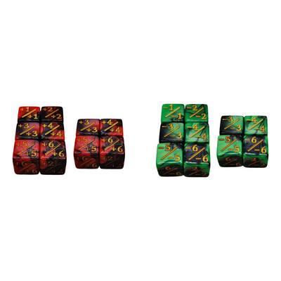 10Pcs Counter Dice Table Game Dices D6 Акрилни шестстранни комплект зарове за детски играчки Детски играчки Настолна игра Ролева игра Предучилищна възраст