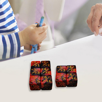 10 vnt. Stalo kauliukų žaidimo kauliukai D6 akriliniai šešių pusių kauliukų rinkinys vaikams žaislai Vaikų žaislai stalo žaidimai Vaidmenų žaidimas ikimokyklinis