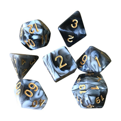 7 τεμ./συσκευασία Ακρυλικό D4 D6 D8 D10 D12 D20 Παιχνίδια στηρίγματα Εκπαιδευτικά παιχνίδια Ψηφιακά ζάρια