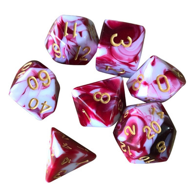 7 τεμ./συσκευασία Ακρυλικό D4 D6 D8 D10 D12 D20 Παιχνίδια στηρίγματα Εκπαιδευτικά παιχνίδια Ψηφιακά ζάρια