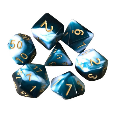 7 τεμ./συσκευασία Ακρυλικό D4 D6 D8 D10 D12 D20 Παιχνίδια στηρίγματα Εκπαιδευτικά παιχνίδια Ψηφιακά ζάρια