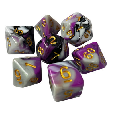 7 tk Sinine/valge lumehelves Polyhedral vaigust täringukomplekt Täringud Lauamängud Aksessuaar D6 D8 D10 D12 D20 D&d DND jaoks