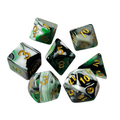 7 tk Sinine/valge lumehelves Polyhedral vaigust täringukomplekt Täringud Lauamängud Aksessuaar D6 D8 D10 D12 D20 D&d DND jaoks