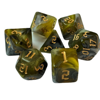 7 vnt. / rinkinys Naujas karštas išpardavimas akrilo 4 spalvų skaitmeninių kauliukų rinkinys, skirtas DND stalo žaidimams