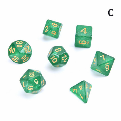 Star Shine Glitter Sparkles Daugiakampių kauliukų rinkinys D4 D6 D8 D10 D% D12 D20 DND žaidimui