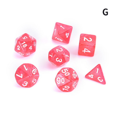 Star Shine Glitter Sparkles Daugiakampių kauliukų rinkinys D4 D6 D8 D10 D% D12 D20 DND žaidimui