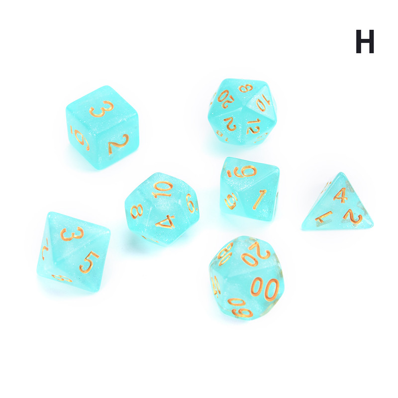 Star Shine Glitter Sparkles Daugiakampių kauliukų rinkinys D4 D6 D8 D10 D% D12 D20 DND žaidimui