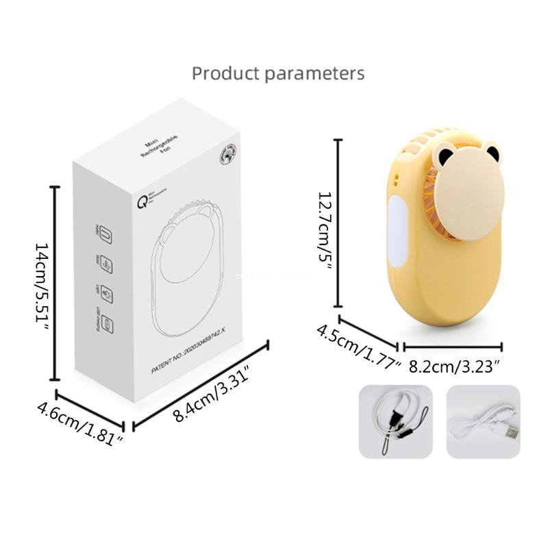 3-σε-1 Hanhheld USB ανεμιστήρας κρεμαστός ανεμιστήρας λαιμού για με βραχίονα κορδόνι για υπαίθριο σκάφος Spor Dropship