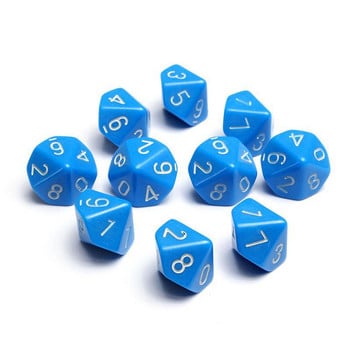 10 бр./компл. 10 Face Dice 0-9 Digital Dice Running Group Board Game Грамотност Цветни Детски учебни пособия за Dnd