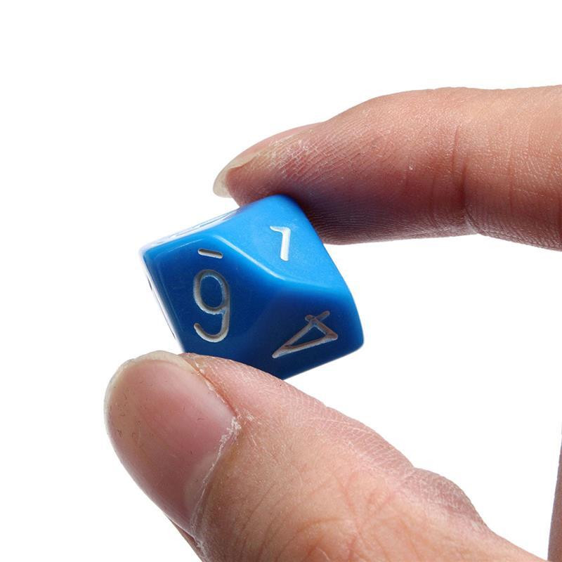 10 vnt / rinkinys 10 veido kauliukų 0-9 skaitmeninių kauliukų bėgimo grupė stalo žaidimai raštingumas, spalvoti vaikų mokymo reikmenys, skirti Dnd