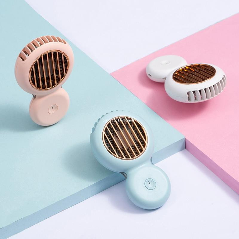 Nešiojamas pakabinamas ant kaklo ventiliatorius, laisvų rankų įranga, USB žibintuvėlis, 3 greičių reguliuojamas oro vėsinimo laivas
