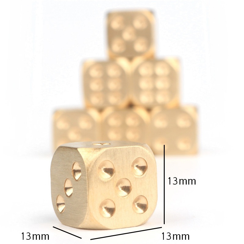 1 τεμ. ορειχάλκινο ζάρι καθαρού χάλκινου στερεού ζαριού Εγχειρίδιο στίλβωσης μπαρ/δείπνο Creative Mahjong Sieve Creative Μικρά Διακοσμητικά Είδη