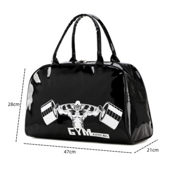 Спортна чанта Duffle Gym Bag Водоустойчива PU кожена уикенд чанта за пътуване през нощта за мъже, жени, чанта за фитнес, пазаруване, свободно време