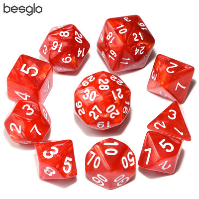 10 tk/komplekt DnD täringukomplekt vangikongide ja draakoni DND rollimängu jaoks koos nöörikotiga