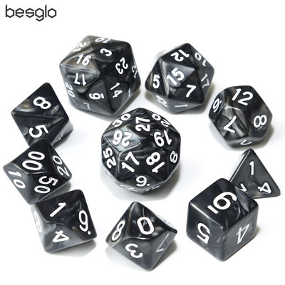 10 tk/komplekt DnD täringukomplekt vangikongide ja draakoni DND rollimängu jaoks koos nöörikotiga