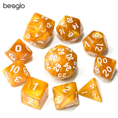 10 tk/komplekt DnD täringukomplekt vangikongide ja draakoni DND rollimängu jaoks koos nöörikotiga