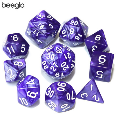 10 tk/komplekt DnD täringukomplekt vangikongide ja draakoni DND rollimängu jaoks koos nöörikotiga