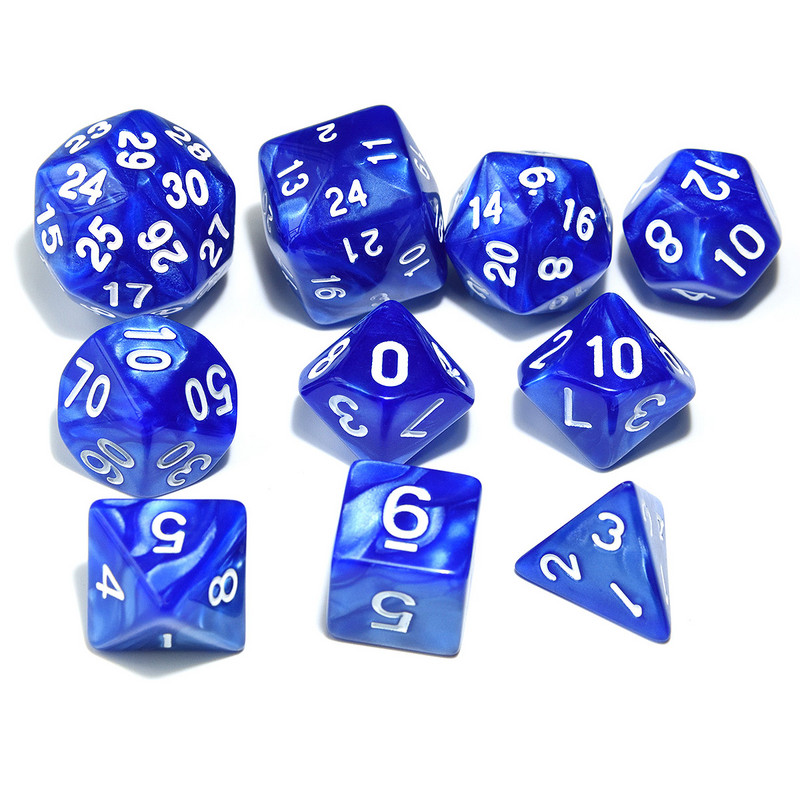 10 tk/komplekt DnD täringukomplekt vangikongide ja draakoni DND rollimängu jaoks koos nöörikotiga