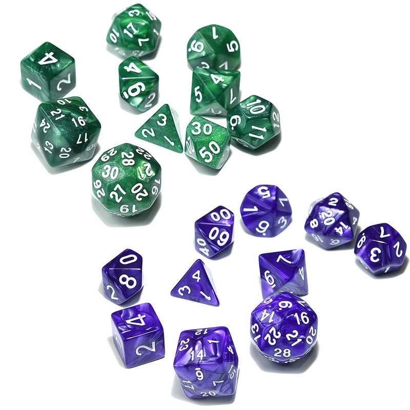 10 tk/komplekt DnD täringukomplekt vangikongide ja draakoni DND rollimängu jaoks koos nöörikotiga