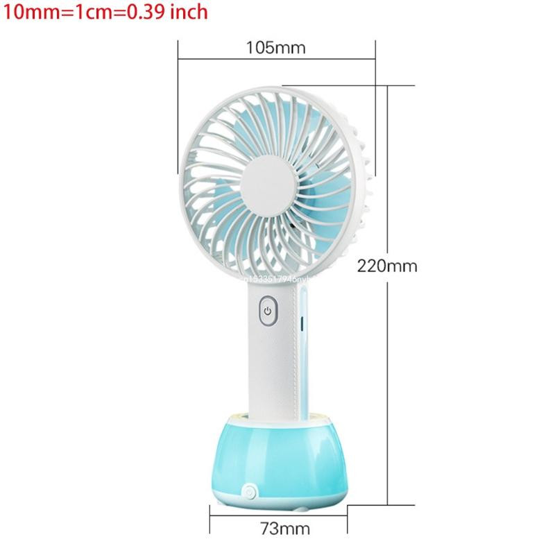 Χειρός ανεμιστήρας USB για με μίνι βάσης φωτισμού LED με μπαταρία USB Dropship