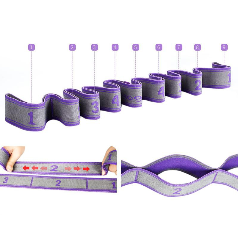 Jogos tempimo dirželis poliesterio latekso elastinga lotyniškų šokių tempimo juosta kilpa jogos pilateso treniruoklių salės treniruočių pasipriešinimo juostos