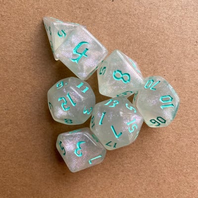 7tk/komplekt Väliskaubandus Uus toode Uus font White Chameleon Dice Lauamäng Running Group