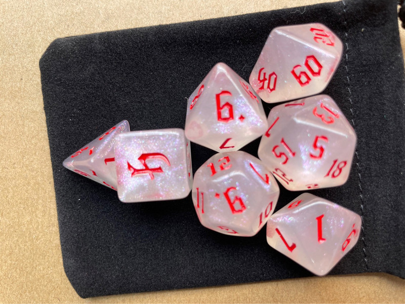 7tk/komplekt Väliskaubandus Uus toode Uus font White Chameleon Dice Lauamäng Running Group