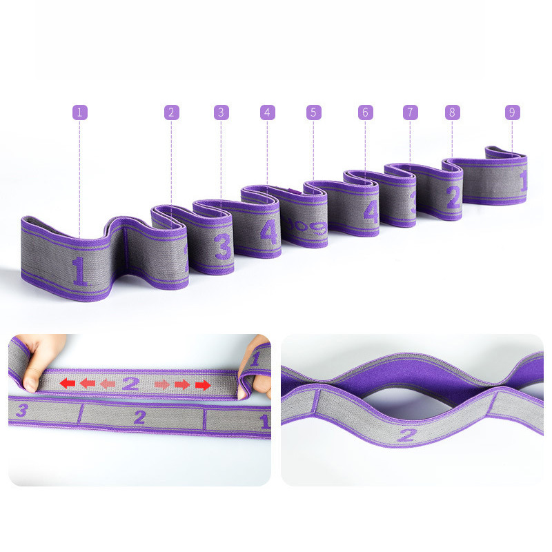 Šokių jogos pagalbinis tempimo diržas suaugusiems Lotynų kalbos treniruotės Latekso elastinės juostos pradedantiesiems Pilateso salė Jogos pasipriešinimo juosta