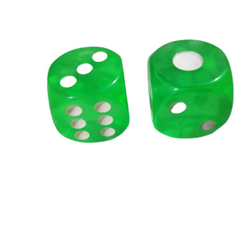 10 buc/set produse noi de comerț exterior acrilic zaruri verzi rotunjite sită mai mare din plexiglas 19 mm