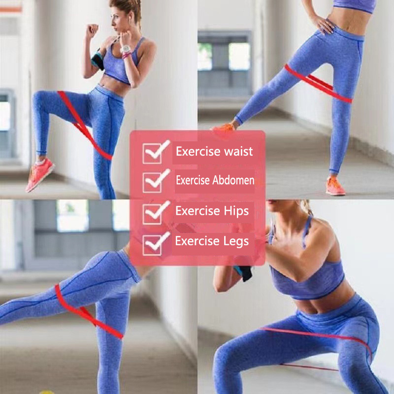 10-50 lbs Bandă de rezistență pentru yoga Bandă de cauciuc Banda elastică de fitness Antrenament Gym Pilates Exercițiu Echipament de antrenament în interior