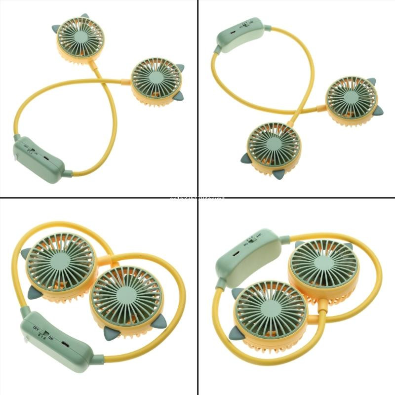 Κρεμαστός ανεμιστήρας λαιμού Φορητός ανεμιστήρας ψυγείου USB Επαναφορτιζόμενος ανεμιστήρας λαιμού Surround Dropship
