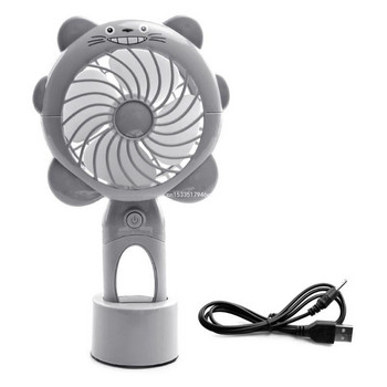 Мини преносим ръчен настолен вентилатор Охладител Охлаждащи USB акумулаторни LED светлинни вентилатори Dropship