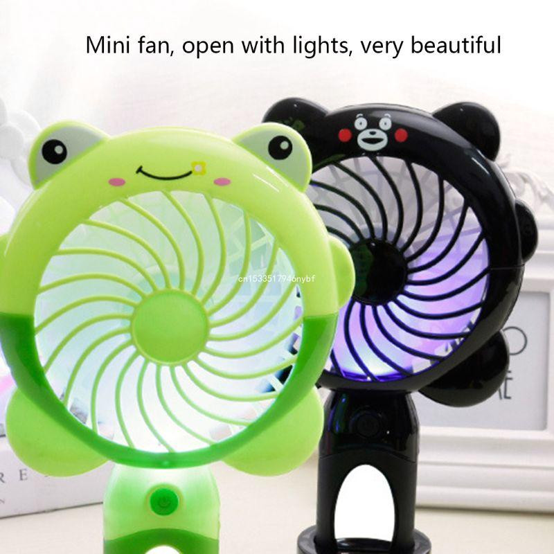 Mini nešiojamas rankinis stalinis ventiliatorius aušintuvas Aušinimo USB įkraunamas LED šviesos ventiliatorius Dropship