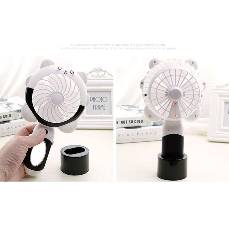 Mini nešiojamas rankinis stalinis ventiliatorius aušintuvas Aušinimo USB įkraunamas LED šviesos ventiliatorius Dropship