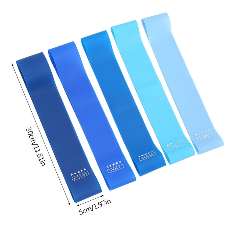 5Pcs Унисекс Booty Hip Circle Loop Resistances Лента Колан Тренировка Упражнение Крака Бедро Глуте Дупе Клек Спортно оборудване за фитнес