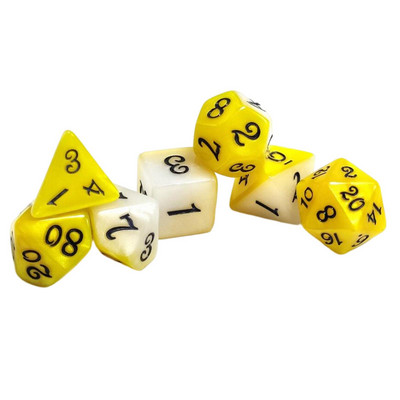 7 tk. Mitmetahuliste täringutega täringukomplekt, peotarbed, matemaatika loendamise õppevahendid