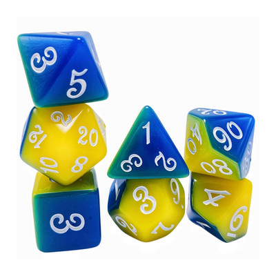 7 tk. Mitmetahuliste täringutega täringukomplekt, peotarbed, matemaatika loendamise õppevahendid