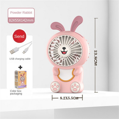 Mini USB ventiliatorius Naktinis šviesiai rožinis asmeniniai daiktai maži ir patogūs blizgantys žalios spalvos studentų reikmenys maži elektriniai ventiliatoriai, violetiniai