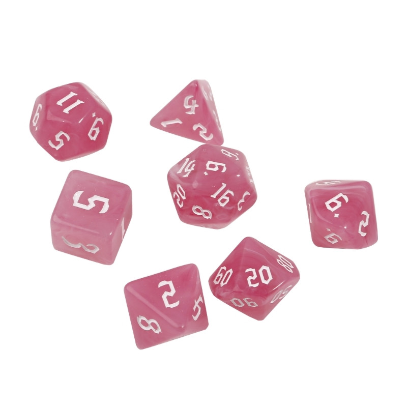 7 vnt akriliniai kauliukai Skirtingas veido stalinių žaidimų rekvizitų mokomieji kauliukai