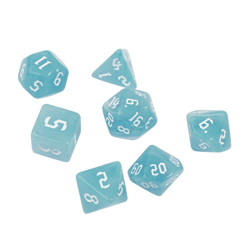 7 vnt akriliniai kauliukai Skirtingas veido stalinių žaidimų rekvizitų mokomieji kauliukai