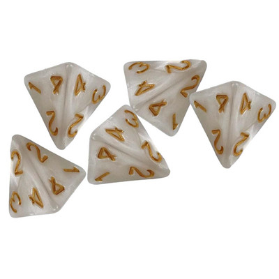 5 vnt. Daugiapusiai kauliukai D4 kauliukai Keturių pusių daugiakampių kauliukų rinkinys Matematikos skaičiavimo mokomasis žaislas, skirtas stalo žaidimams vaidmenimis