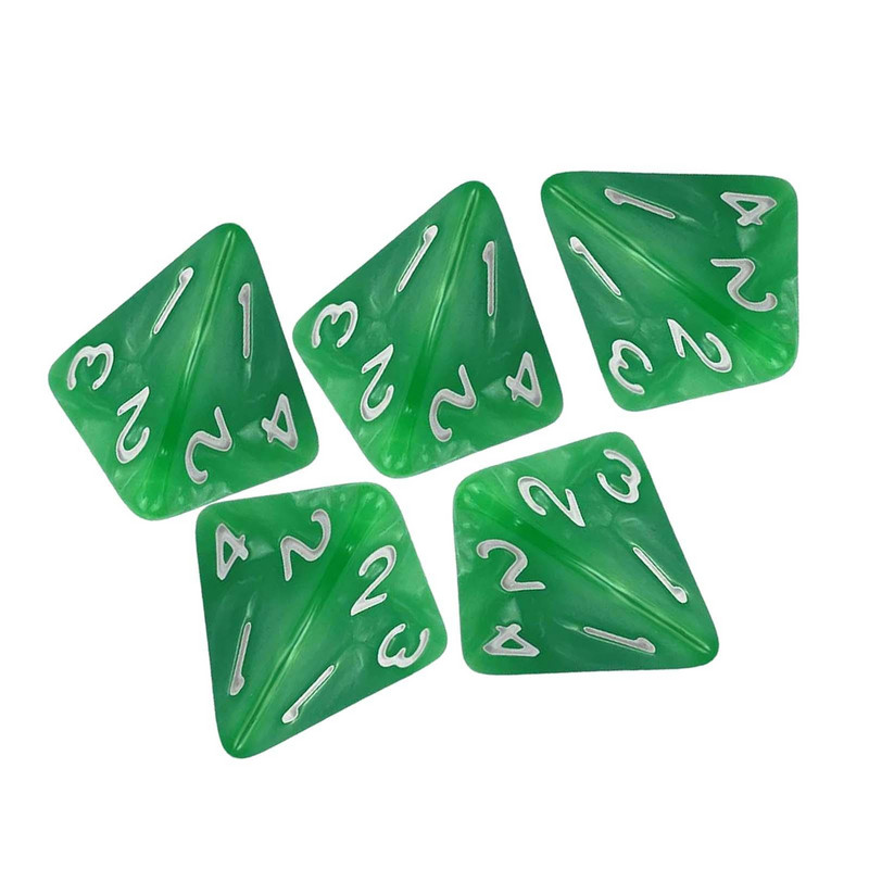 5 vnt. Daugiapusiai kauliukai D4 kauliukai Keturių pusių daugiakampių kauliukų rinkinys Matematikos skaičiavimo mokomasis žaislas, skirtas stalo žaidimams vaidmenimis