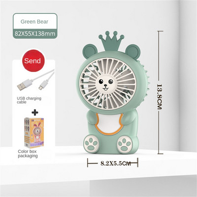 Мини електрически вентилатор Малък и удобен розов 2023 Ръчен анимационен малък вентилатор с блясък Лилаво ученически принадлежности Малък електрически вентилатор за носене