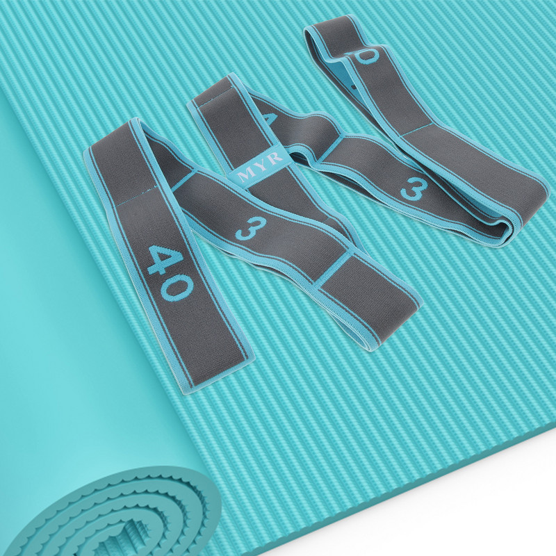 Stretching Exercise Strap Strap Yoga with Ring Exercise Band Gravity Fitness Strap για γυμναστές Pilates Workouts ( Μωβ )